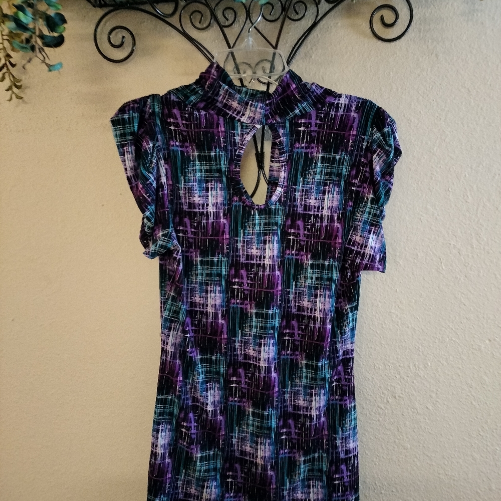 IZ Byer California Cowl Neck Gathered Blouse - Size Small